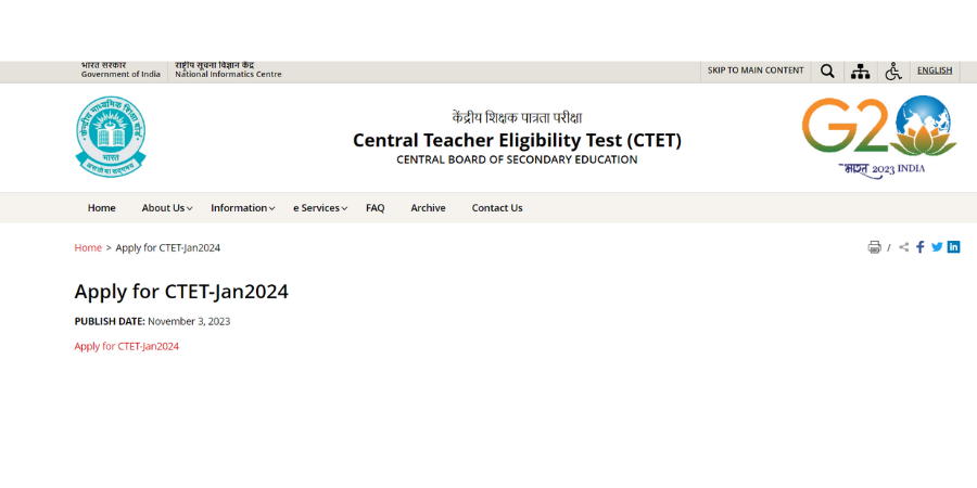 CTET 2024 Registration